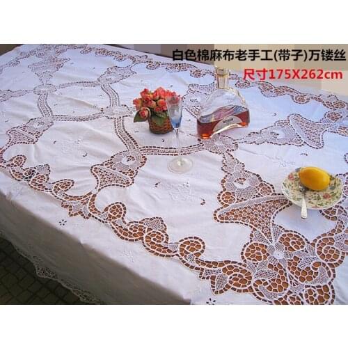 European style hand lace ten thousand silk tablecloth manual embroidery multi bed cover