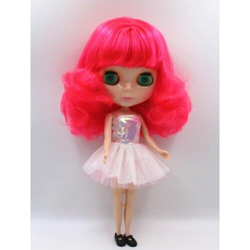 Blygirl Doll Pink hair Blyth Doll body Fashion can change makeup Fashion doll