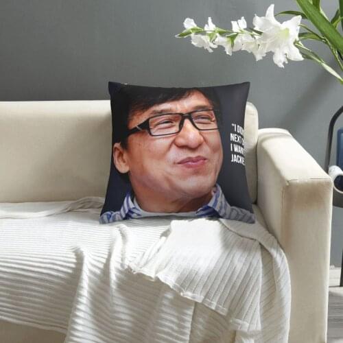 Jackie Chan pillowcase printed cushion cover sofa waist pillow pillow cover