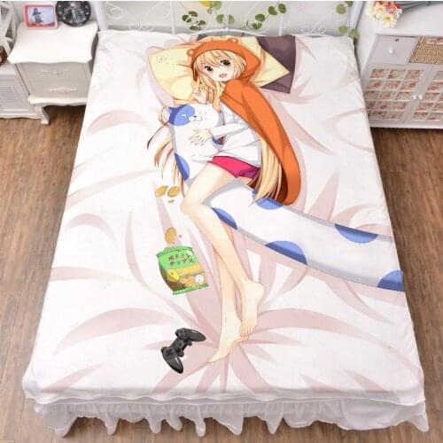 New Anime Cartoon Doma Umaru flat sheet bed sheet top sheet No.017