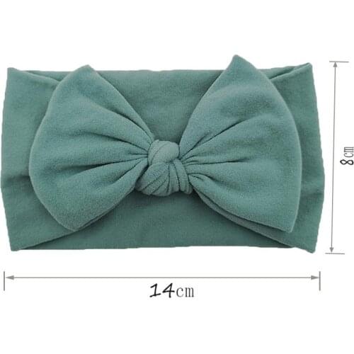 Bulk 120pc/lot 31 color Pick 2019 New Knot Hair Bow Wide Nylon Headbands Newborn Knotbow Nylon Turban Head wraps Girls Headwear