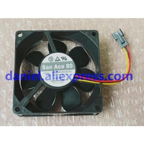 Original 109R0824G4D01 DC24V 0.2A three-wire 8CM inverter fan