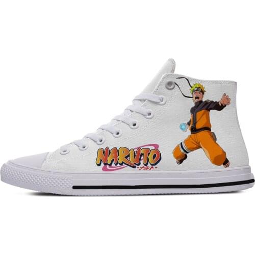 Unisex Anime Naru-to Canvas Shoes Cool Printed Breathable Shoe for Halloween Party Japan Anime Canvas Shoes
