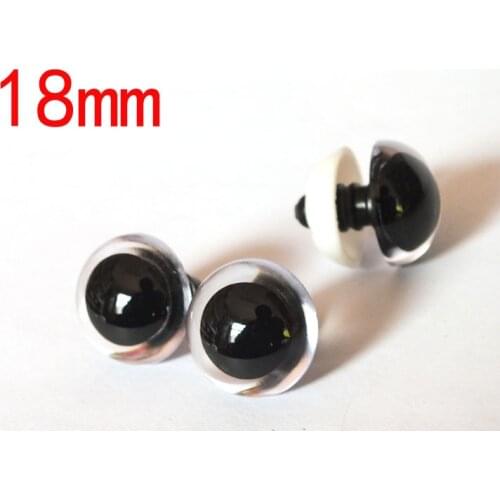 18mm clear Plastic Safety Eyes For Teddy Bear Doll Animal Puppet Crafts--50pcs