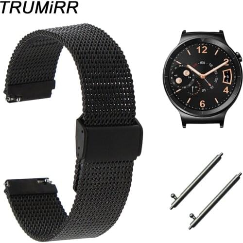 18mm Upgraded Milanese Watchband + Quick Release Pins for Huawei Watch 2015 Mesh Stainless Steel Band Replacement Strap Bracelet