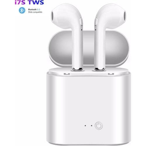 I7s Tws Bluetooth Earphones Mini Wireless Earbuds Sport Handsfree Earphone Cordless Headset with Charging Box for Xiaomi iPhone