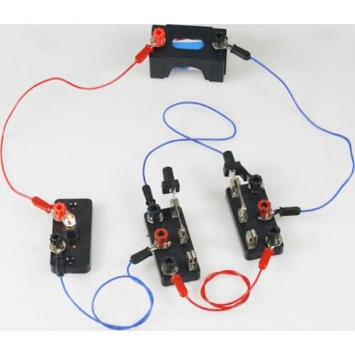 1 Set School Circuit Experiment Series Parallel Electrical Equipment Physics Teaching Aids Lampholder Switch Wire Battery Box