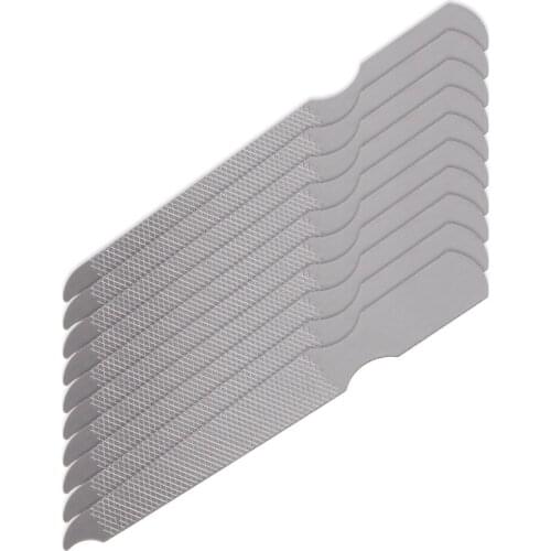 10pcs Dual Sided Stainless Steel Metal Nail Art File Manicure Pedicure Tool
