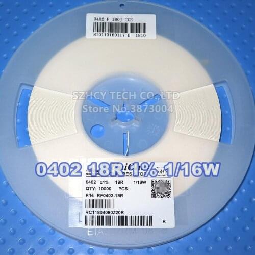 10000pcs 0402 18R 1% 1/16W RF0402-18R Chip Resistor