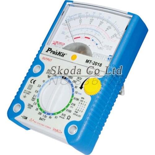 24 Gear Proskit MT-2018 AC/DC LCD Protective Function Analog Multimeter,Ohm Test Meter Capacitance Measurement