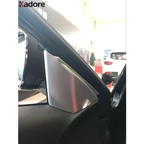 Car Interior Accessories For Renault Koleos 2016 2017 2018 2019 ABS Matte Inner Window Triangle A Pillar Cover Trim Sticker 2pcs