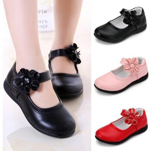Childrens leather shoes girls shoes 2020 new fashion big childrens soft bottom princess shoes black student performance shoes