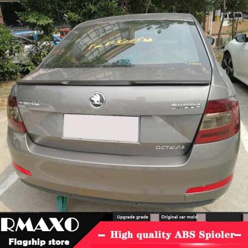 For Octavia Spoiler 2014-2017 Skoda Octavia Spoiler RS-K ABS plastic Material Car Rear Wing Color Rear Spoiler