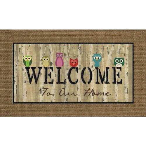 Welcome Owls Door Mat, 18-Inch by 30-Inch