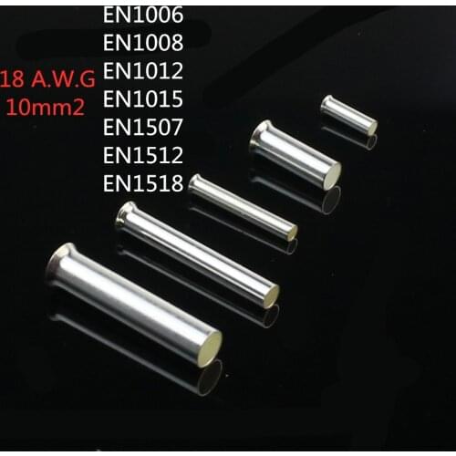 EN1006 EN1008 EN1010 EN1012 EN1015 E (18 AWG 10mm2) bare pipe terminal EN pin terminal copper connecting sleeve copper pipes