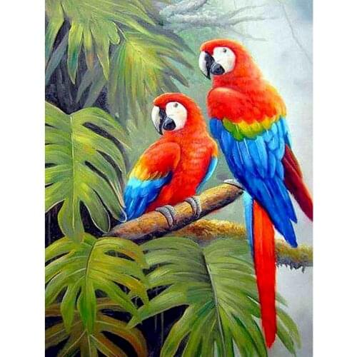 GATYZTORY 60x75cm Parrot DIY Painting By Numbers Animal Handpainted Oil Painting Canvas Colouring Home Wall Decor
