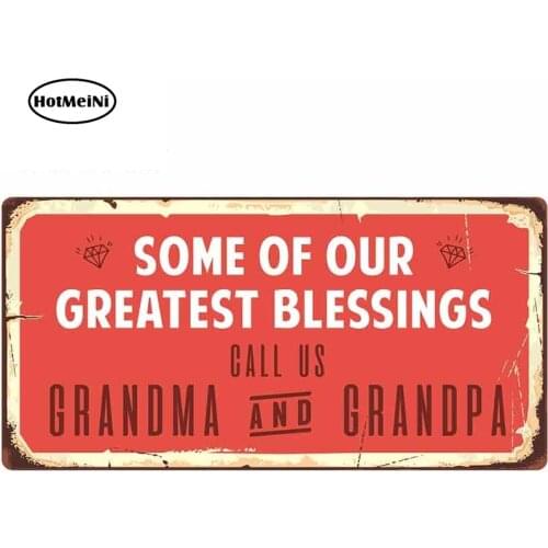 HotMeiNi 13cm x 6.6cm for Some of Your Greatest Blessings Grandma Grandpa Sign Car Stickers Vinyl Sunscreen RV VAN JDM