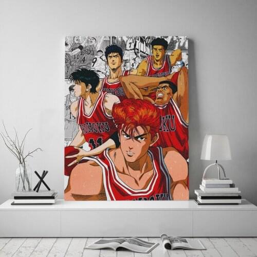 Canvas Paintings Slam Dunk Home Decor Japan Animation Modular Pictures Main Characters Printed Poster For Bedroom Wall Art Frame