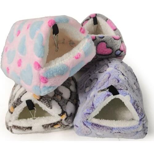 Hamster Cage Winter Warm House Plush Soft Hanging Bed for Hamster Squirrel Little Mouse Mini Animal Living Nest Pet Products Hot