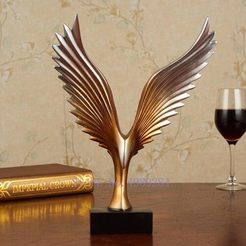 CREATIVE NORDIC RESIN ABSTRACT ANIMAL EAGLE RETRO GOLD CRAFTS ORNAMENTS MODERN HOME DECORATION DESKTOP LIVING ROOM FIGURINES