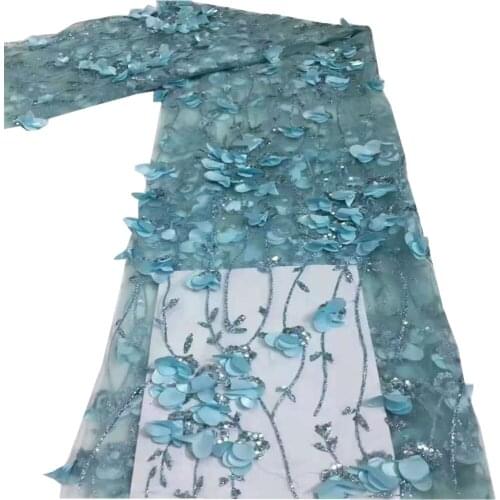 SJ Lace Sale 3D Flower Nigerian Laces Fabrics 2021 High Quality Tulle African Laces Fabric Wedding African French Net Lace f4-95