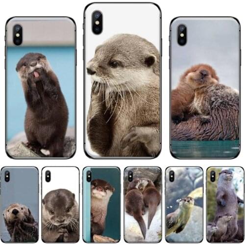 Animal otter cute kawaii Phone Case for iPhone 11 12 pro XS MAX 8 7 6 6S Plus X 5S SE 2020 XR funda hull coque shell