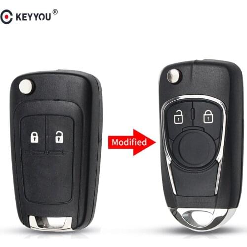 KEYYOU 2 Buttons Modified Flip Folding Remote car Key Shell Keyless Case For Chevrolet Epica Lova Cruze For Buick HU100 Blade