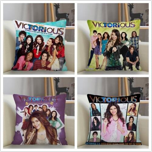 Musife Custom victorious Pillowcase Home Decoration 45*45cm Zipper Square Pillowcase Throw Pillow Cover Drop Shipping