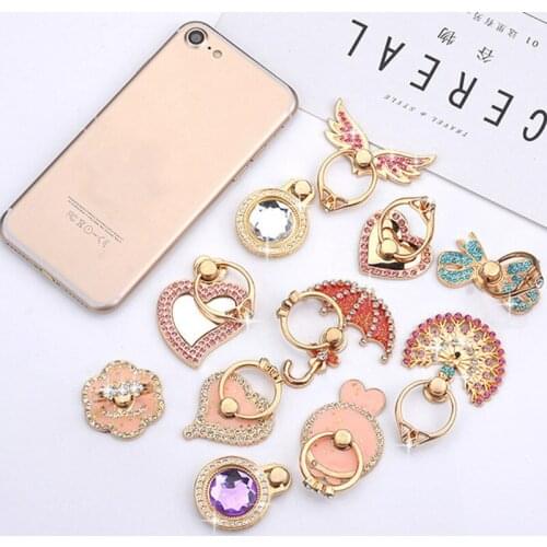 Wholesales 30pcs/lot Heart Angle Wings Mobile Phone Holder Universal Phone Ring Holder Phone Stand Finger Ring Holder for iPhone
