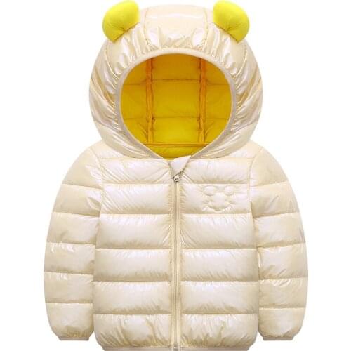 2020 Autumn Winter Cartoons Baby Boy Jacket Casual Windproof Hooded Ear Childrens Windbreaker Sports Coat For Girl Kids Clothes