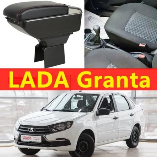 For LADA Granta armrest box universal car center console caja modification accessories double raised with USB