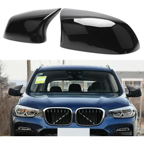 Carbon Fiber Look / Gloss Black ABS Side Wing Mirror Cover Caps M Style For BMW X3 F25 X5 F15 X6 F16 2014-2018