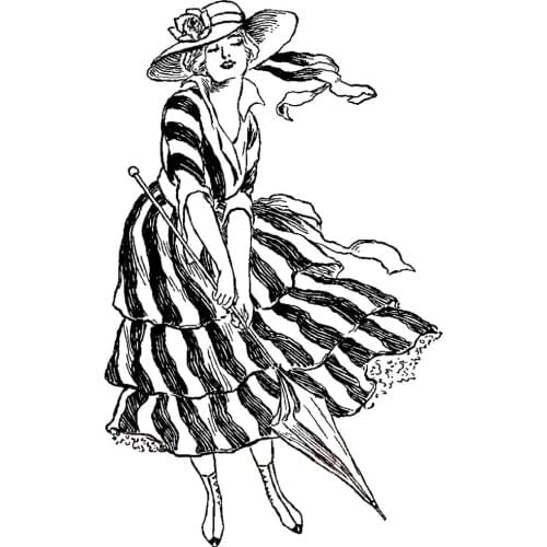 Girl Clear Stamp/Seal for DIY scrapbooking/photo album Decorative clear stamp sheets A1851