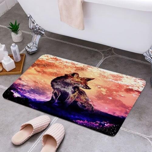 Fox Soul 3D Print Doormats Rectangle Non-Slip DoorMat Bedroom Kitchen Entrance Print Door rugs Dropshipping