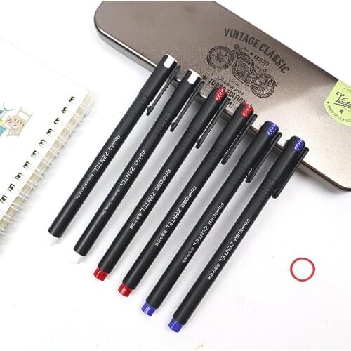 6Pcs/lot Superior Quality Gel Pens Black Blue & Red Ink 0.5mm Very Good Smooth Gel ink Pen Writing School Supplies Stationery