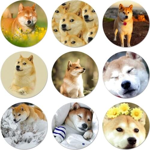 Shiba Inu Funny Dog Icons Pins Badge Decoration Brooches Metal Badges For Backpack Decoration