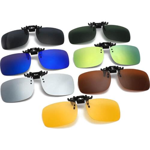 Clip On Sunglasses Men Women Near-Sighted Driving Night Eyewear UV400 Cycling Fishing Glasses Clip