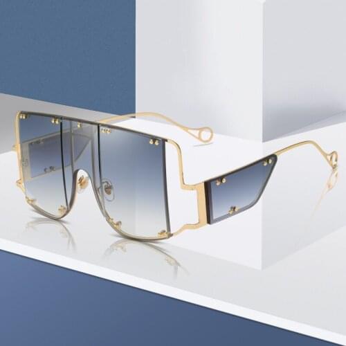 Fashion Oversized Sunglasses Women Brand Design Sunglasses Men Vintage Sunglasses Luxury Retro Square Sun Glasses UV400 Shades