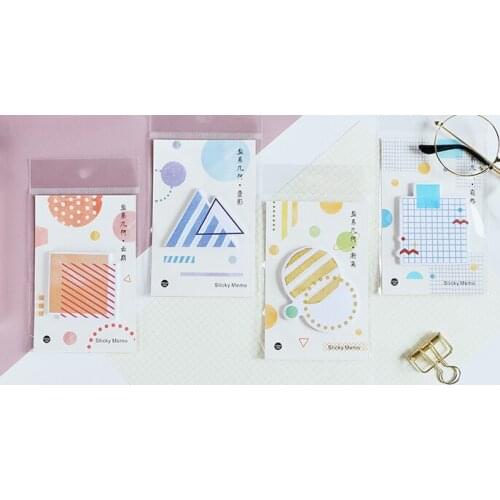 Triangle round sticky note memo pad(1pack)