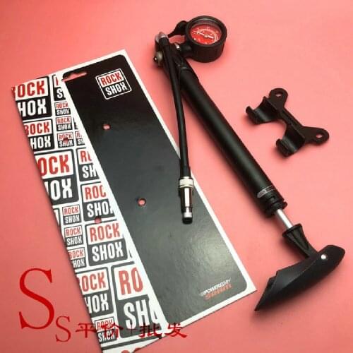 ..RockShox bicycle, front fork inflator, shock absorber 300 PSI, portable, high pressure, French mouth, beauty mouth