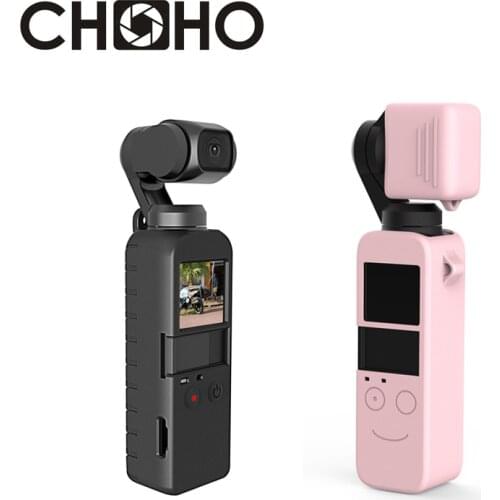 For Osmo Pocket Accessories Protective Case Soft Rubber Silicone silica ge lens cap Protector Housing For DJI Yuntai Camera