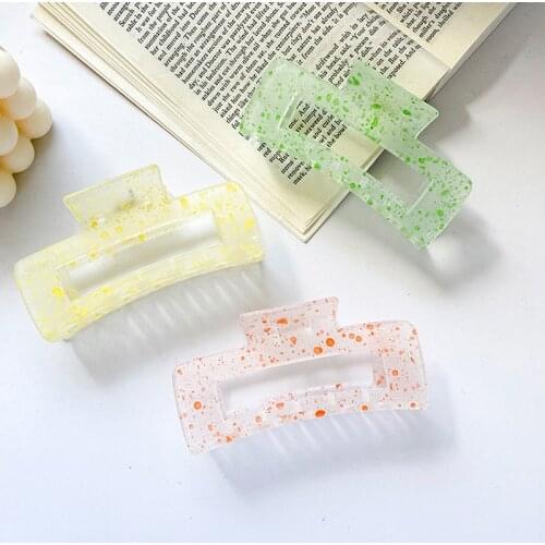 1Pc Korean Paint Dots Hair Claws Elegant Clear Acrylic Hair Clips Hairpins Barrette Headwear Women Girls Hair Accessories Gifts