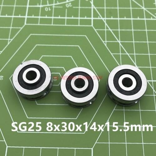 2021 Direct Selling Real Sg25 U Groove Bearing Steel Pulley Double Row Sealed Ball For 10mm Linear Guide Rail Track Roller