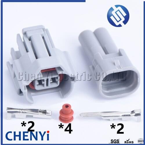 5 sets 2 Pin Nippon Sumitomo Denso Top Slot Female male Fuel Injector Connector 6189-0060 Female Connectors KIT for NEW EFI case