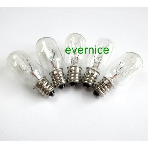 5 Pcs Screw In Light Bulbs 220V 15W 7/16" For Brother Singer Babylock White Sewing Machine