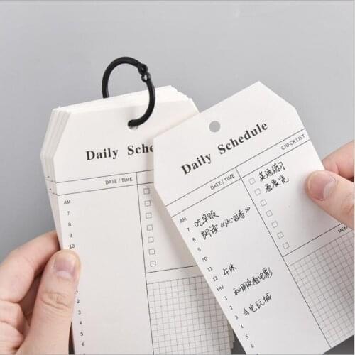 52 sheets Newest Loose Leaf Daily Schedule To Do It List Planner Memo Note Pads Study Work Notepads Book Stationery Supplies