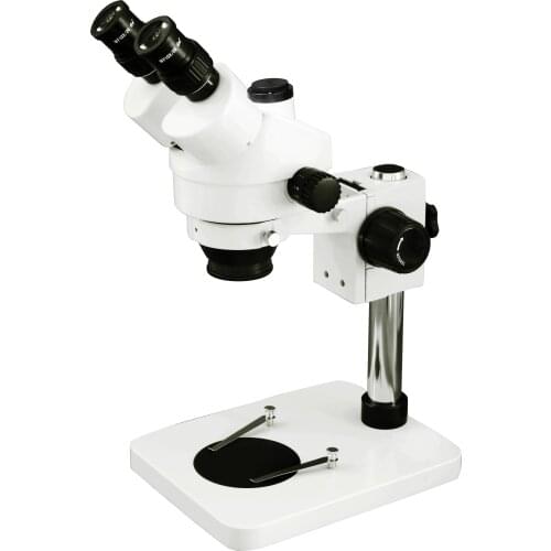 7X-45X Zoom Trinocular Microscope Large Base 100mm Working Distance Soldering Microscope