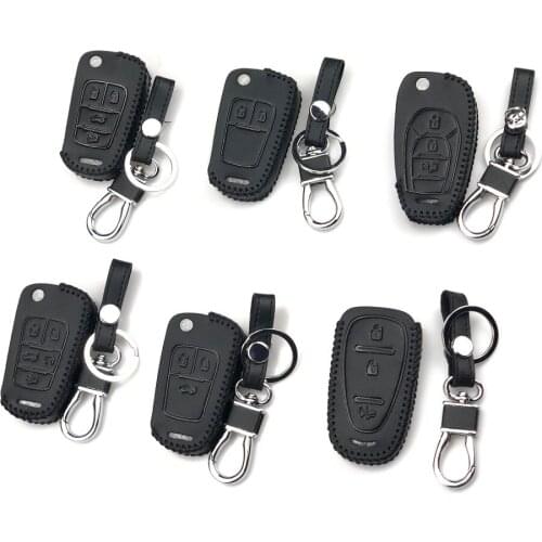 Car Leather Key Case cover keychain For Chevrolet Cruze Captiva Matiz TRAX Aveo Sonic Lova Sail EQUINOX Impala Suburban Activ