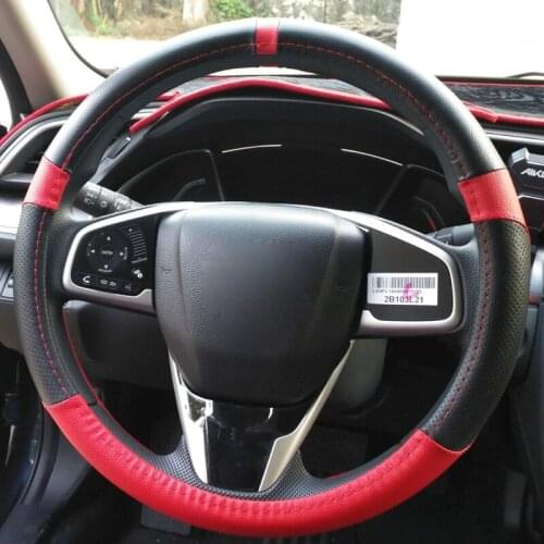 Car Styling Decoration For Honda Civic HRV City BRV CRV Steering Wheel Covers Leather steering-wheel Cover Interior accessory