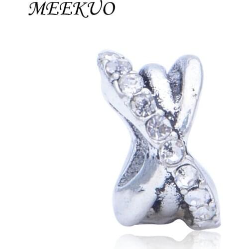 Bead Charm Fit Bracelets Love Ribbon Charms Women Diy Jewelry